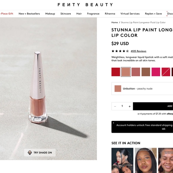 Fenty Beauty "Unbutton" liquid lipstick - Picture 5 of 8